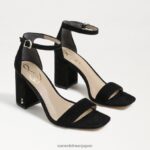jp Sam Edelman 女性 ダニエラ ブロックヒール サンダル 黒いスエード 4NFV0P302 履物