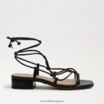 jp Sam Edelman 女性 ダフィーサンダル 黒い革 4NFV0P420 履物 - Image 2