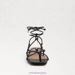 jp Sam Edelman 女性 ダフィーサンダル 黒い革 4NFV0P420 履物 - Image 3