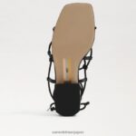 jp Sam Edelman 女性 ダフィーサンダル 黒い革 4NFV0P420 履物 - Image 6
