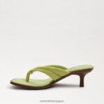 jp Sam Edelman 女性 ダフニー トング サンダル キウイレザー 4NFV0P710 履物 - Image 4