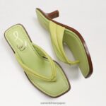 jp Sam Edelman 女性 ダフニー トング サンダル キウイレザー 4NFV0P710 履物 - Image 7
