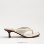 jp Sam Edelman 女性 ダフニー トング サンダル モダンなアイボリーレザー 4NFV0P709 履物 - Image 2