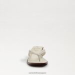 jp Sam Edelman 女性 ダフニー トング サンダル モダンなアイボリーレザー 4NFV0P709 履物 - Image 3