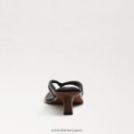 jp Sam Edelman 女性 ダフニー トング サンダル 黒い革 4NFV0P708 履物 - Image 5