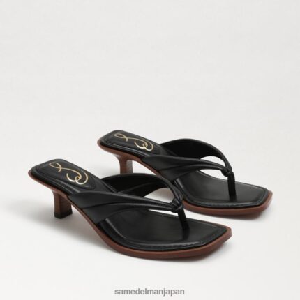 jp Sam Edelman 女性 ダフニー トング サンダル 黒い革 4NFV0P708 履物