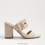 jp Sam Edelman 女性 ダルトン ヒール ミュール 砂 4NFV0P563 履物 - Image 2