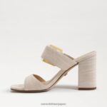 jp Sam Edelman 女性 ダルトン ヒール ミュール 砂 4NFV0P563 履物 - Image 4