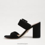 jp Sam Edelman 女性 ダルトン ヒール ミュール 黒いスエード 4NFV0P565 履物 - Image 4