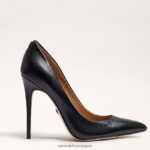 jp Sam Edelman 女性 ダンナ ポインテッドトゥ ヒール 黒い革 4NFV0P409 履物 - Image 2