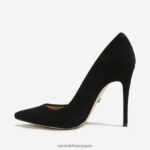 jp Sam Edelman 女性 ダンナ ポインテッドトゥ ヒール 黒いスエード 4NFV0P413 履物 - Image 4