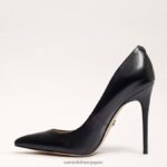jp Sam Edelman 女性 ダンナ ポインテッドトゥ ヒール 黒い革 4NFV0P409 履物 - Image 4