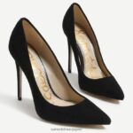 jp Sam Edelman 女性 ダンナ ポインテッドトゥ ヒール 黒いスエード 4NFV0P413 履物 - Image 7