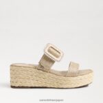 jp Sam Edelman 女性 チェイス エスパドリーユ ウェッジ サンダル 卵殻 4NFV0P200 履物 - Image 2