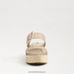 jp Sam Edelman 女性 チェイス エスパドリーユ ウェッジ サンダル 卵殻 4NFV0P200 履物 - Image 3