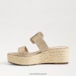 jp Sam Edelman 女性 チェイス エスパドリーユ ウェッジ サンダル 卵殻 4NFV0P200 履物 - Image 4