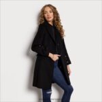 jp Sam Edelman 女性 ツイルウールコート 黒 4NFV0P1221 衣服 - Image 3