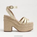 jp Sam Edelman 女性 ティビー プラットフォーム ヒール サンダル 洗ったレモン 4NFV0P438 履物 - Image 2