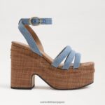 jp Sam Edelman 女性 ティビー プラットフォーム ヒール サンダル モントローズブルー 4NFV0P437 履物 - Image 2