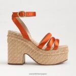 jp Sam Edelman 女性 ティビー プラットフォーム ヒール サンダル カリオレンジ 4NFV0P439 履物 - Image 2