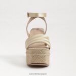 jp Sam Edelman 女性 ティビー プラットフォーム ヒール サンダル 洗ったレモン 4NFV0P438 履物 - Image 3