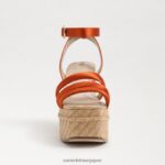 jp Sam Edelman 女性 ティビー プラットフォーム ヒール サンダル カリオレンジ 4NFV0P439 履物 - Image 3