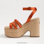 jp Sam Edelman 女性 ティビー プラットフォーム ヒール サンダル カリオレンジ 4NFV0P439 履物 - Image 4