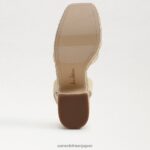 jp Sam Edelman 女性 ティビー プラットフォーム ヒール サンダル 洗ったレモン 4NFV0P438 履物 - Image 6