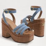 jp Sam Edelman 女性 ティビー プラットフォーム ヒール サンダル モントローズブルー 4NFV0P437 履物 - Image 7
