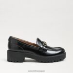 jp Sam Edelman 女性 ティーガン ラグソール ローファー ブラックパテント 4NFV0P395 履物 - Image 2