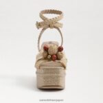 jp Sam Edelman 女性 テイト プラットフォーム サンダル 卵殻 4NFV0P689 履物 - Image 3