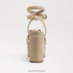 jp Sam Edelman 女性 テイト プラットフォーム サンダル 卵殻 4NFV0P689 履物 - Image 5