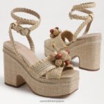 jp Sam Edelman 女性 テイト プラットフォーム サンダル 卵殻 4NFV0P689 履物 - Image 7