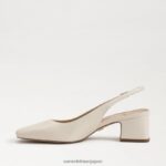 jp Sam Edelman 女性 テラ スリングバック キトゥン ヒール モダンなアイボリー 4NFV0P188 履物 - Image 4