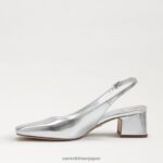 jp Sam Edelman 女性 テラ スリングバック キトゥン ヒール ソフトシルバー 4NFV0P187 履物 - Image 4