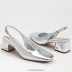 jp Sam Edelman 女性 テラ スリングバック キトゥン ヒール ソフトシルバー 4NFV0P187 履物 - Image 7