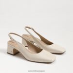 jp Sam Edelman 女性 テラ スリングバック キトゥン ヒール モダンなアイボリー 4NFV0P188 履物