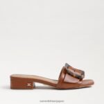 jp Sam Edelman 女性 ディーコン スライド サンダル 濃厚なコニャック 4NFV0P418 履物 - Image 2