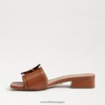 jp Sam Edelman 女性 ディーコン スライド サンダル 濃厚なコニャック 4NFV0P418 履物 - Image 4