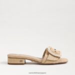 jp Sam Edelman 女性 ディーコン ビーズ スライド サンダル 漂白ブナ材 4NFV0P194 履物 - Image 2