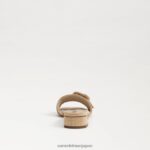 jp Sam Edelman 女性 ディーコン ビーズ スライド サンダル 漂白ブナ材 4NFV0P194 履物 - Image 5