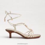 jp Sam Edelman 女性 デイシー ストラップ キトゥン ヒール サンダル モダンなアイボリー 4NFV0P621 履物 - Image 2