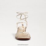 jp Sam Edelman 女性 デイシー ストラップ キトゥン ヒール サンダル モダンなアイボリー 4NFV0P621 履物 - Image 3