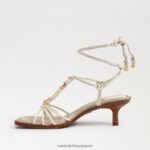 jp Sam Edelman 女性 デイシー ストラップ キトゥン ヒール サンダル モダンなアイボリー 4NFV0P621 履物 - Image 4