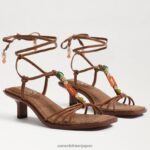 jp Sam Edelman 女性 デイシー ストラップ キトゥン ヒール サンダル サドル 4NFV0P620 履物 - Image 7
