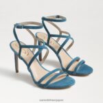 jp Sam Edelman 女性 デラニー ストラップ付きヒール 野生のインディゴ 4NFV0P652 履物