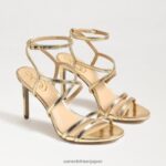 jp Sam Edelman 女性 デラニー ストラップ付きヒール 金箔 4NFV0P646 履物