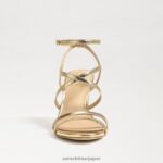 jp Sam Edelman 女性 デラニー ストラップ付きヒール 金箔 4NFV0P646 履物 - Image 3