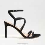 jp Sam Edelman 女性 デラニー ストラップ付きヒール 黒いスエード 4NFV0P650 履物 - Image 2