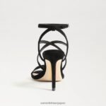 jp Sam Edelman 女性 デラニー ストラップ付きヒール 黒いスエード 4NFV0P650 履物 - Image 5